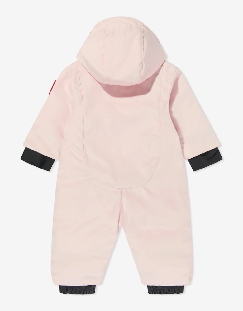 Baby Girls Down Padded Lamb Snowsuit in Pink