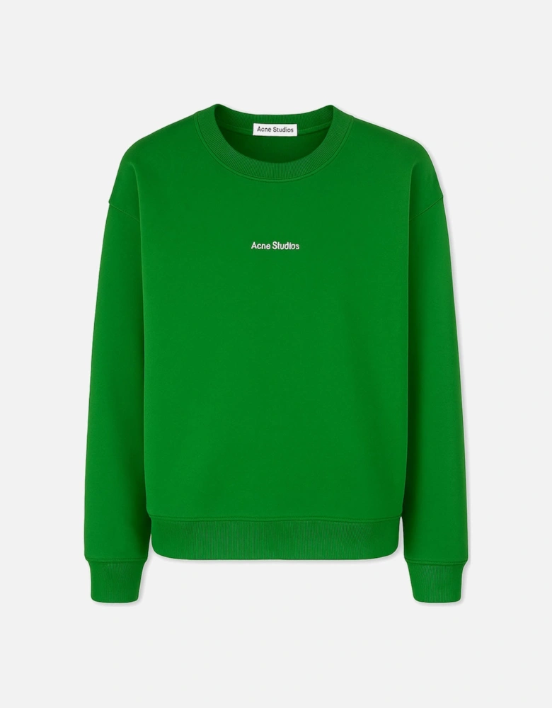 Men's Green Franklin Stamp Oversized Logo Print Sweatshirt