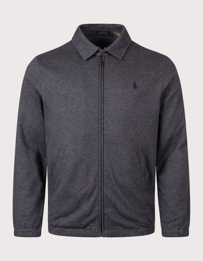 Herringbone Jersey Bomber Jacket
