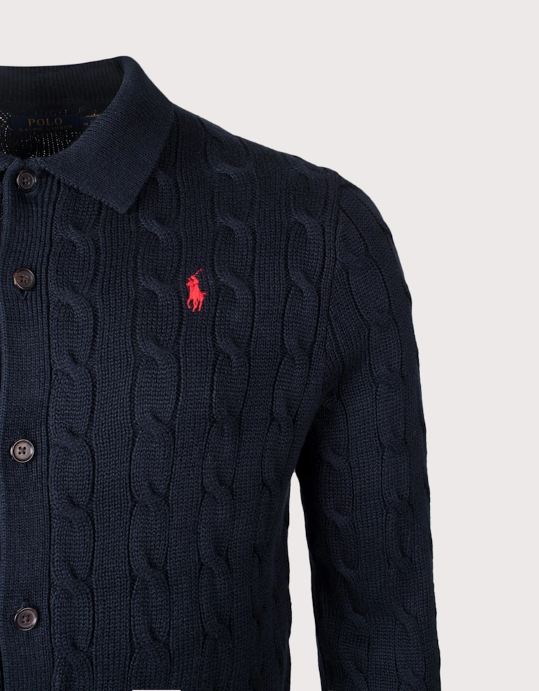 Cable-Knit Cotton Cardigan