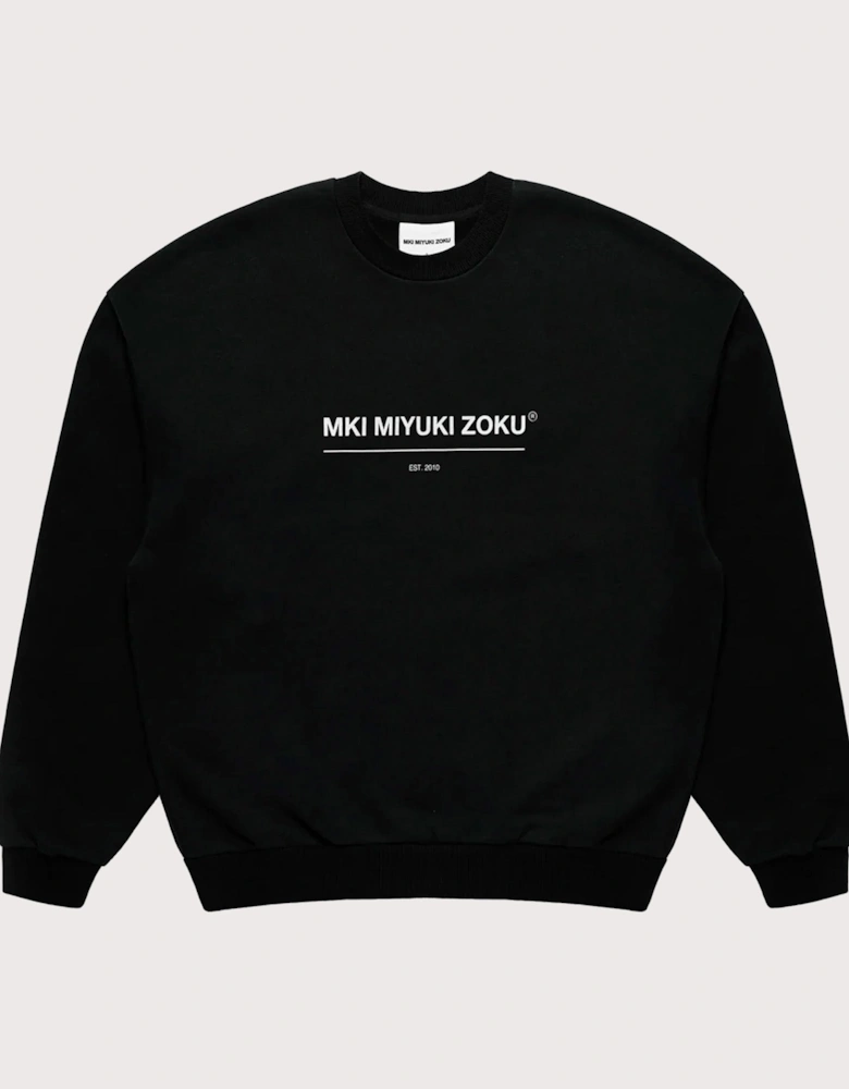 Oversized Linear Crewneck Sweatshirt