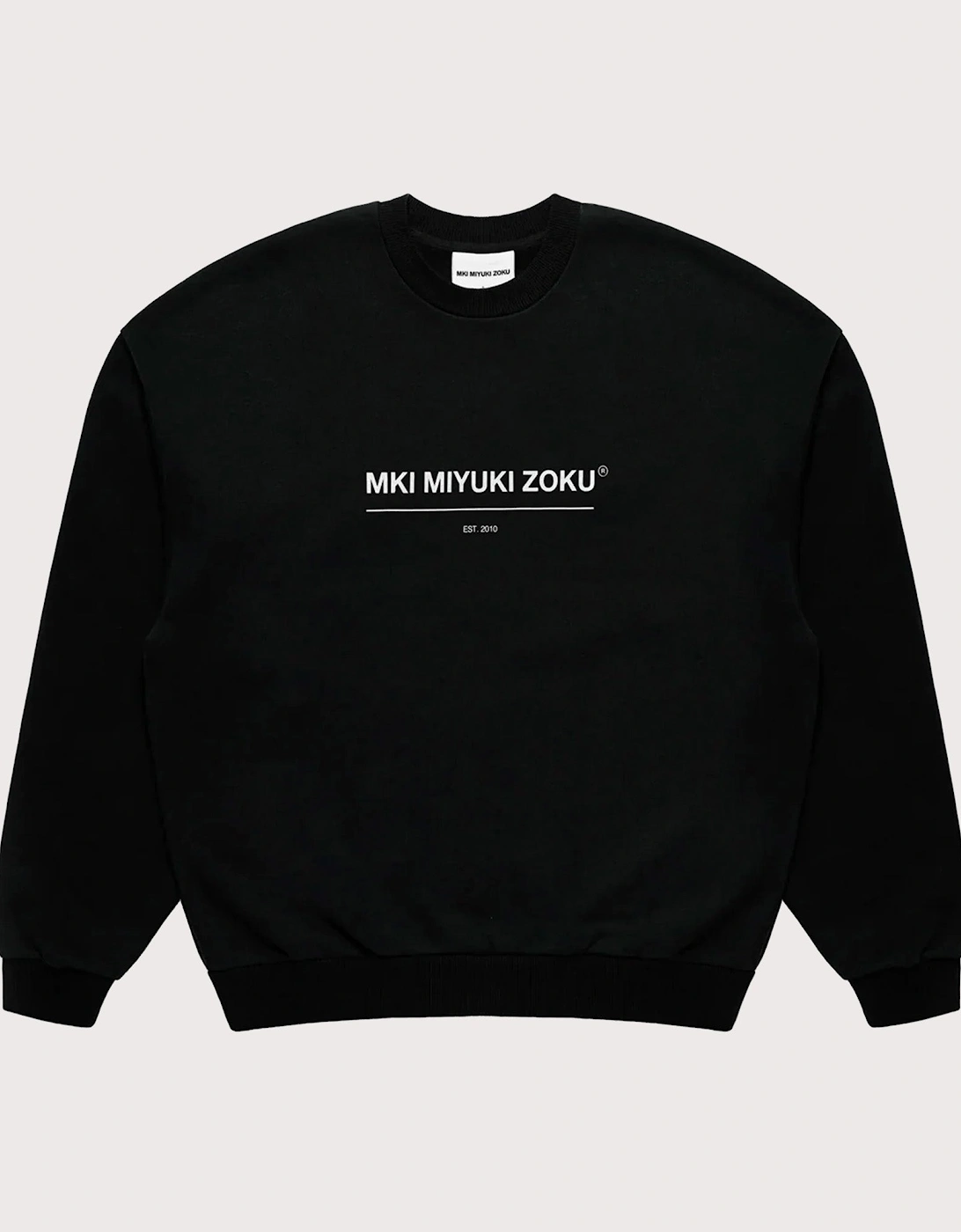 Oversized Linear Crewneck Sweatshirt