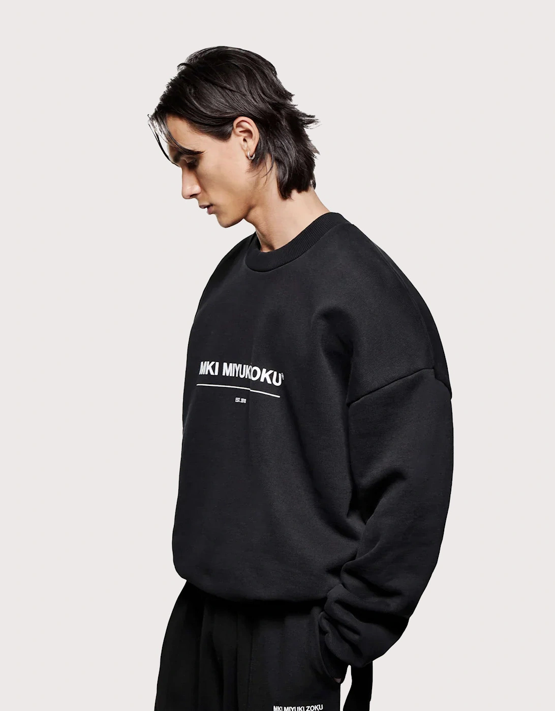 Oversized Linear Crewneck Sweatshirt, 7 of 6