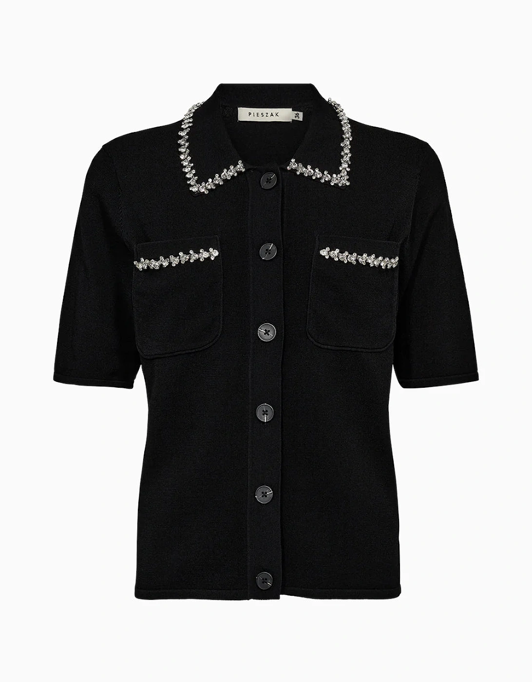 Vigga rhinestone polo knit