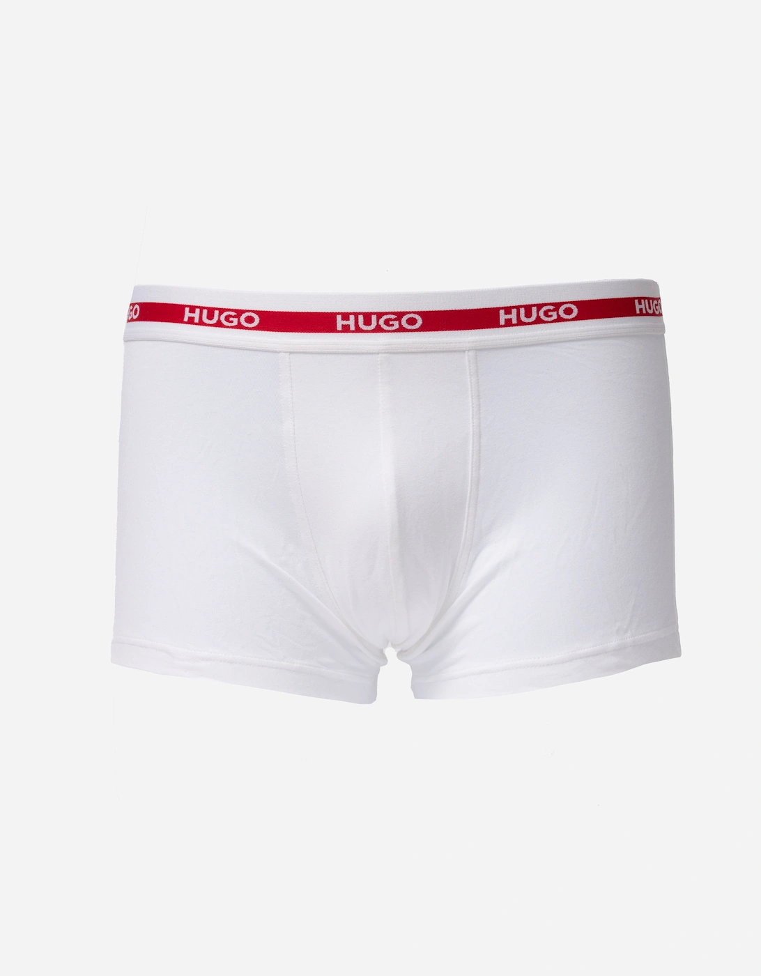 HUGO Planet 3-Pack Stretch-Cotton Logo Waistband Trunks - Bright Red 621