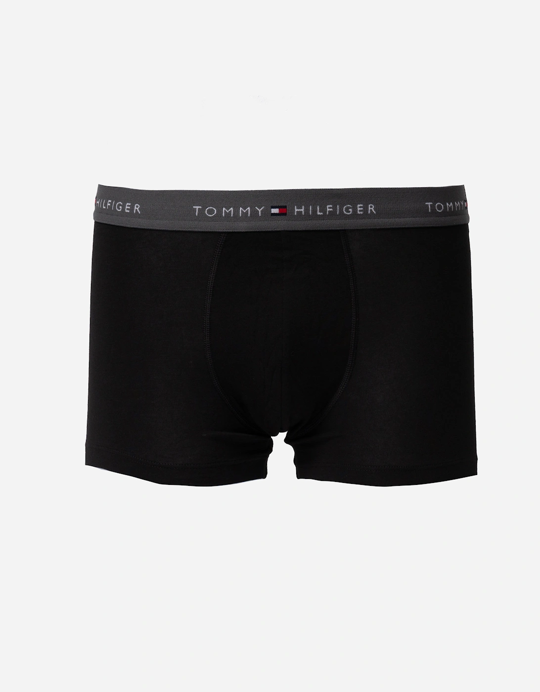 5 Pack Mens Waistband Trunks - B-Blue/Grey/Navy/Black/White