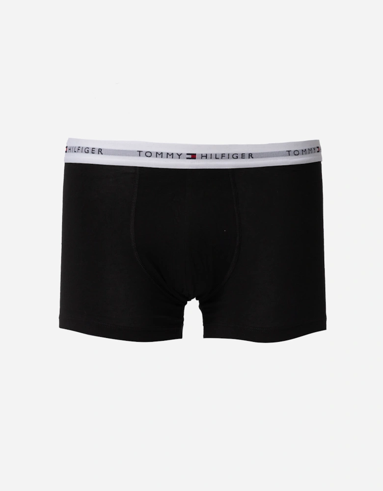 5 Pack Mens Waistband Trunks - B-Blue/Grey/Navy/Black/White