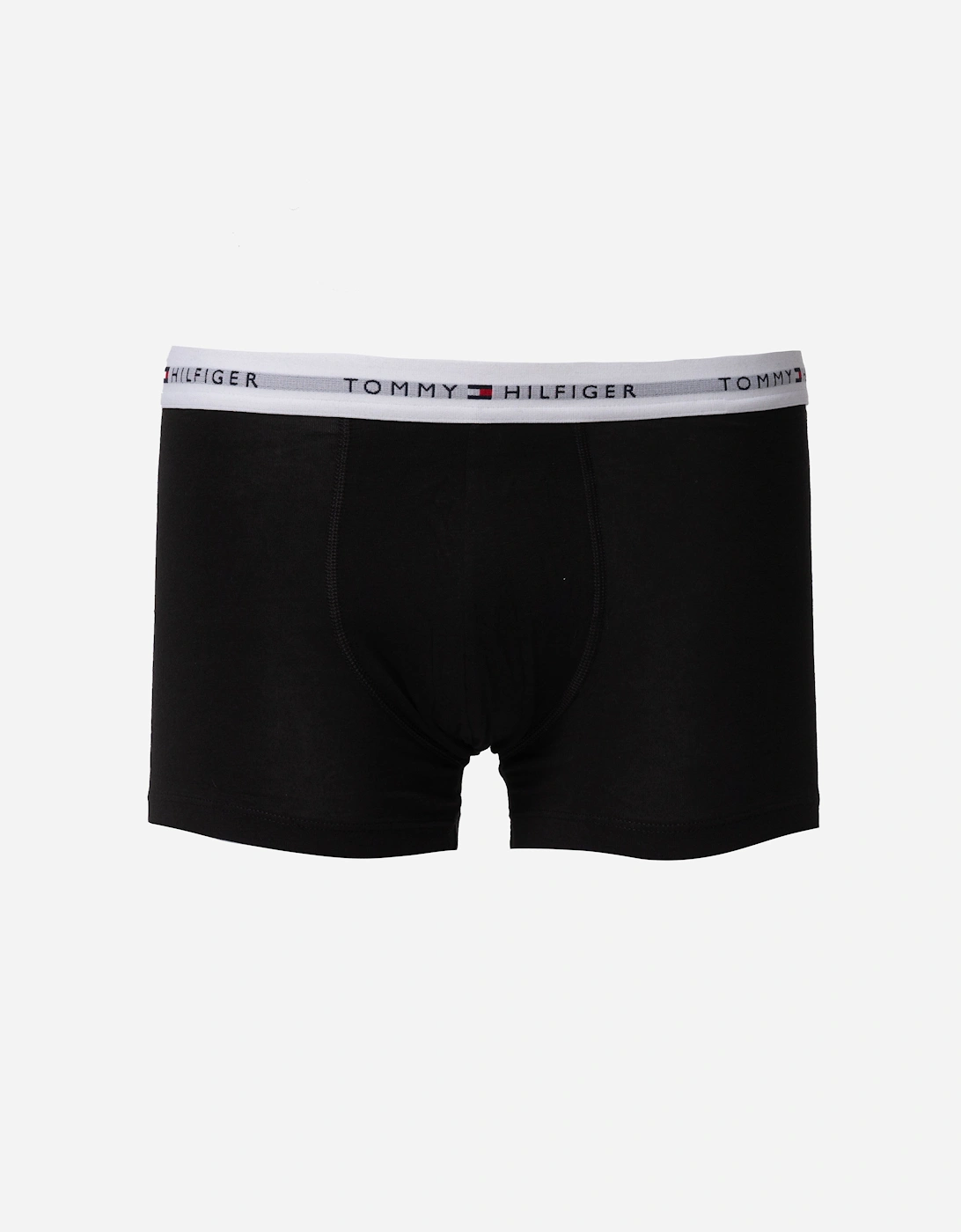 5 Pack Mens Waistband Trunks - B-Blue/Grey/Navy/Black/White