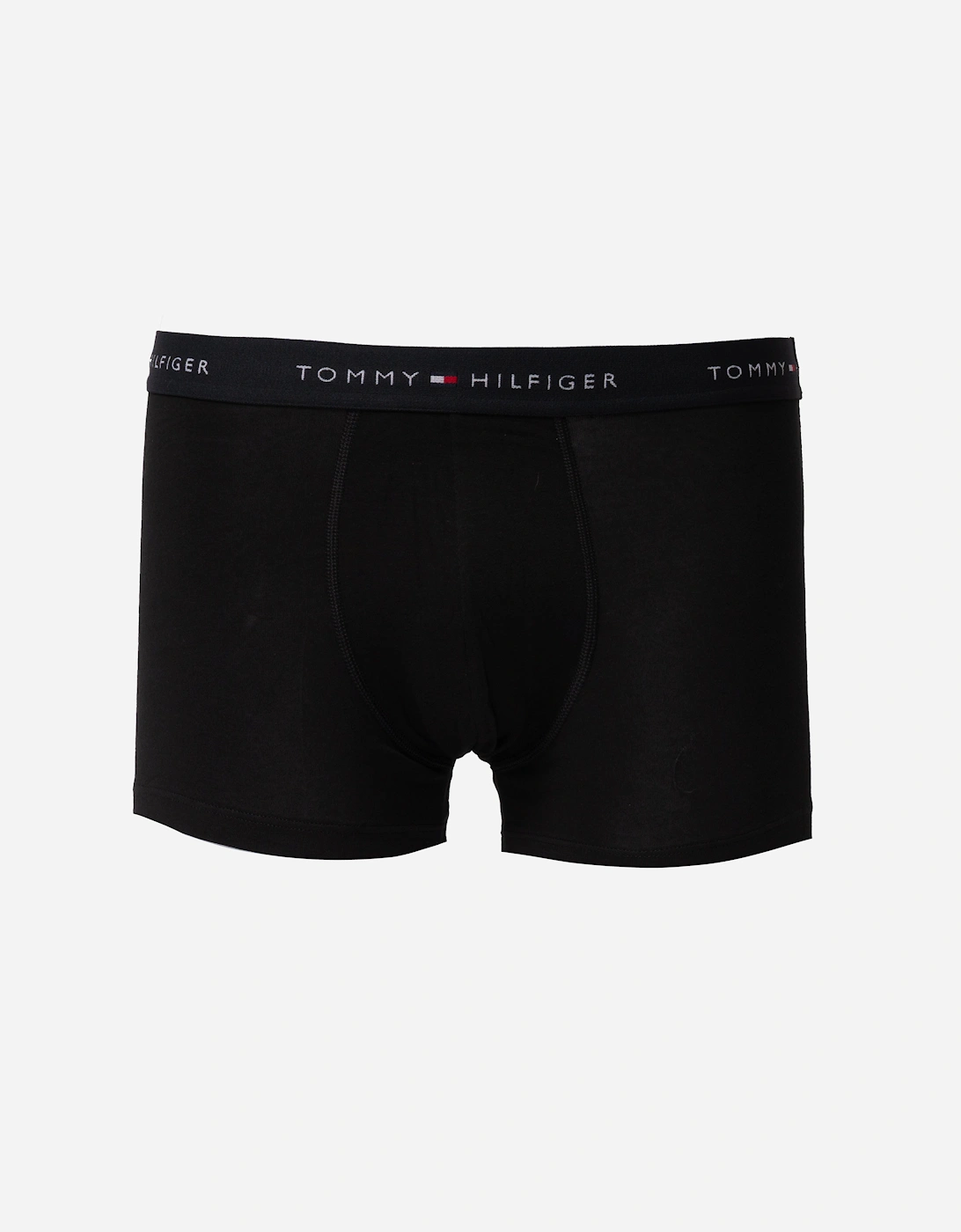 5 Pack Mens Waistband Trunks - B-Blue/Grey/Navy/Black/White