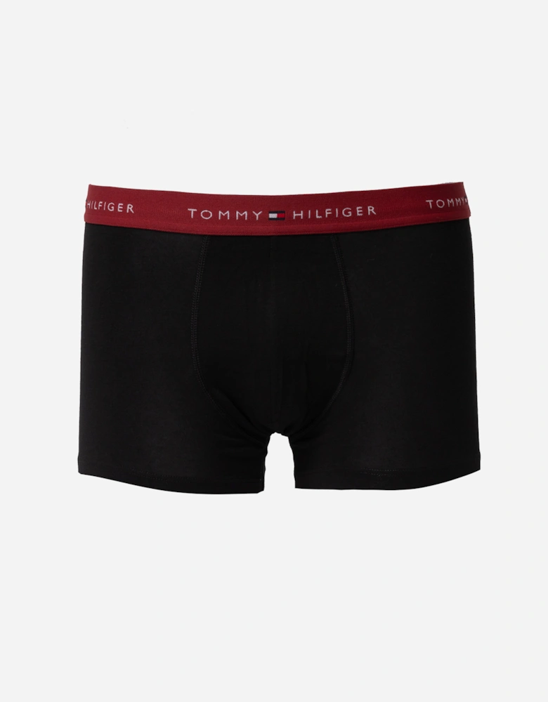 5 Pack Mens Waistband Trunks - B-Blue/Brown/White/Orange/Green