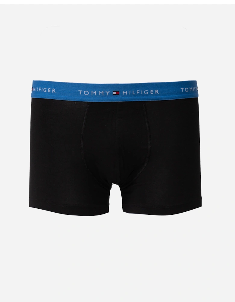 5 Pack Mens Waistband Trunks - B-Blue/Brown/White/Orange/Green