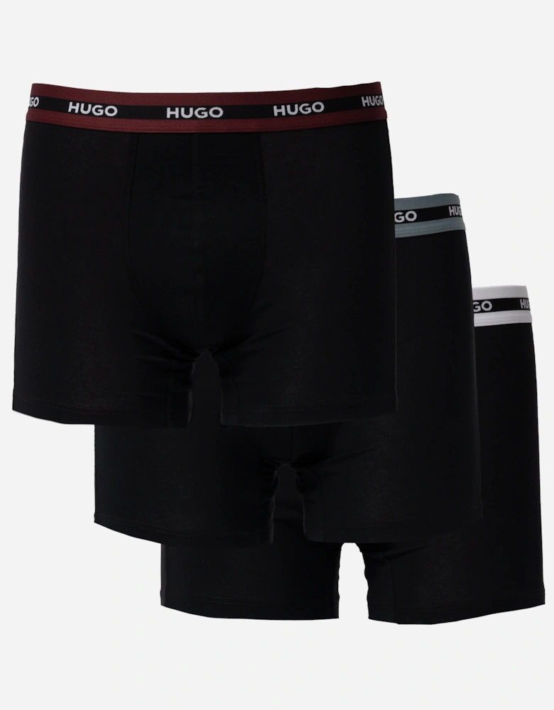 HUGO Planet 3-Pack Mens Boxer Briefs - Black 002