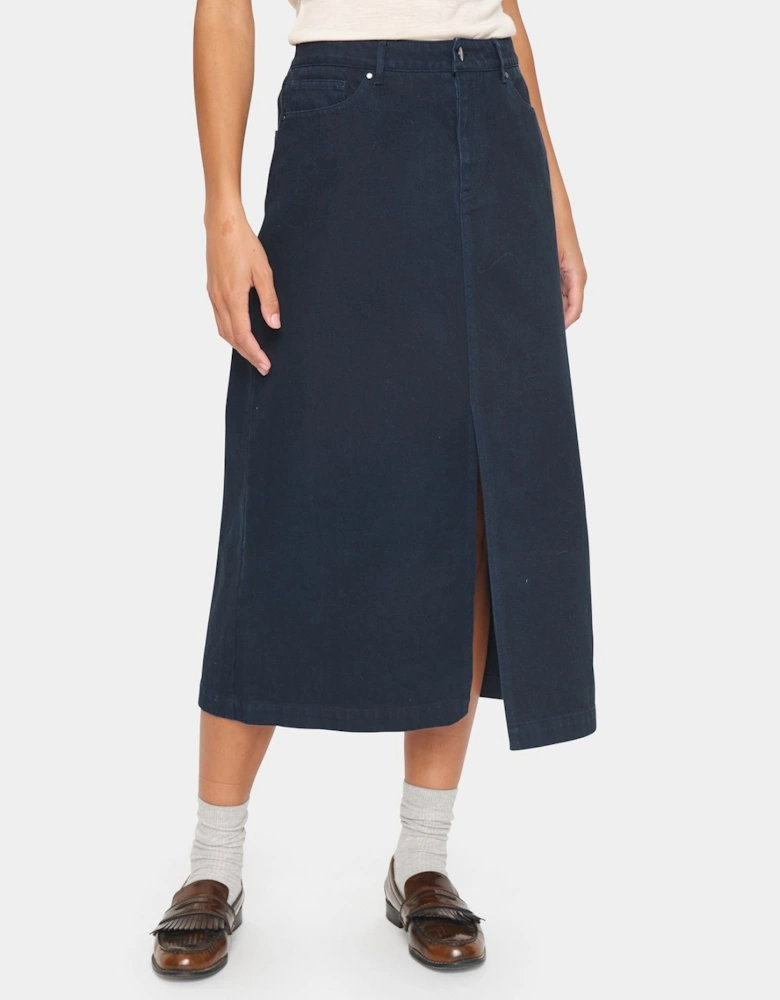 IluSZ High-waisted Dyed Denim Skirt