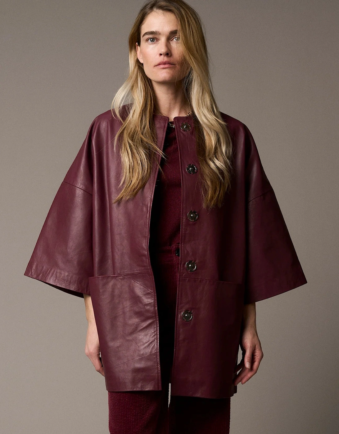 Lanni leather half sleeve jacket, 7 of 6