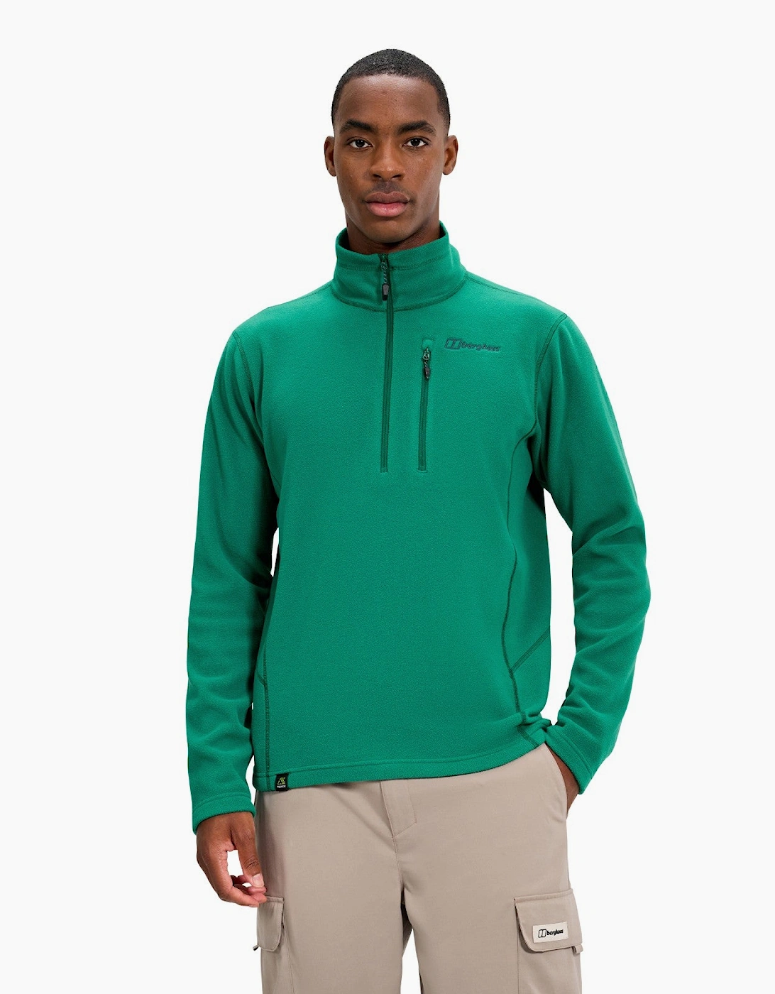 Men's Berghaus Mens Prism Micro Half Zip Pullover Fleece - Green - Size: S