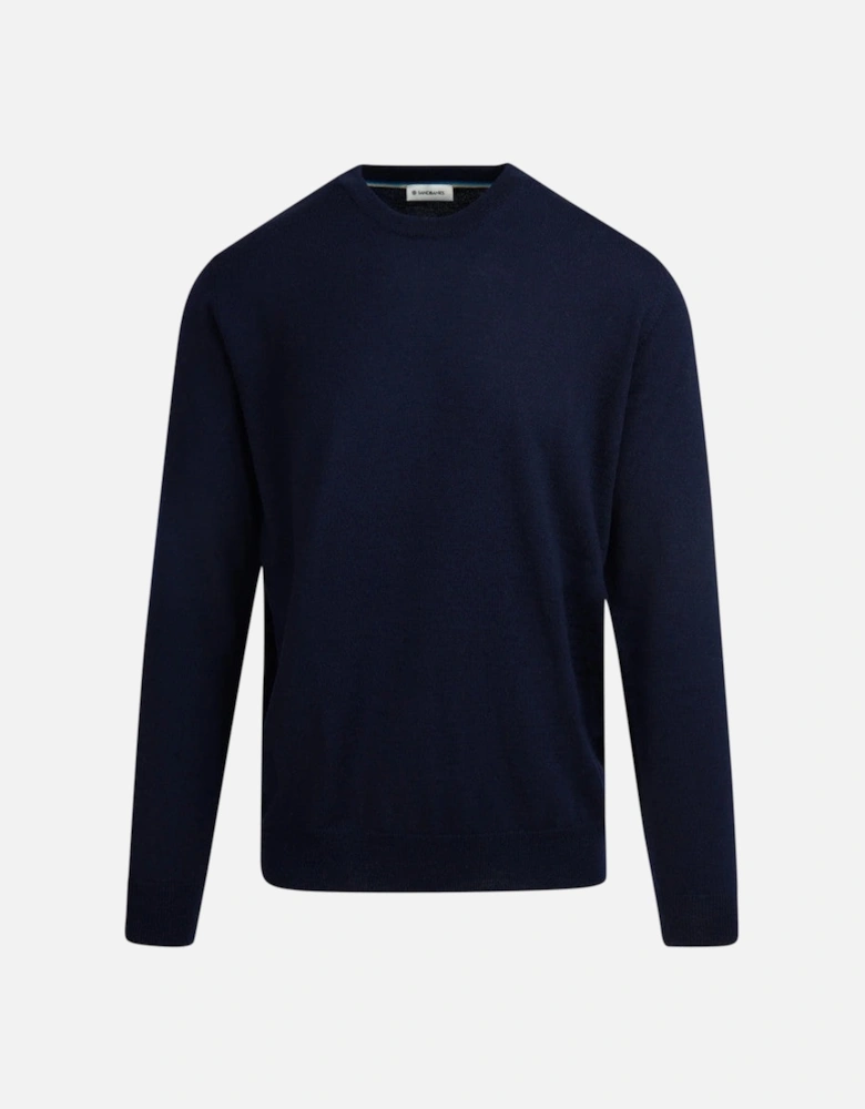 Merino Crew Neck Jumper Navy