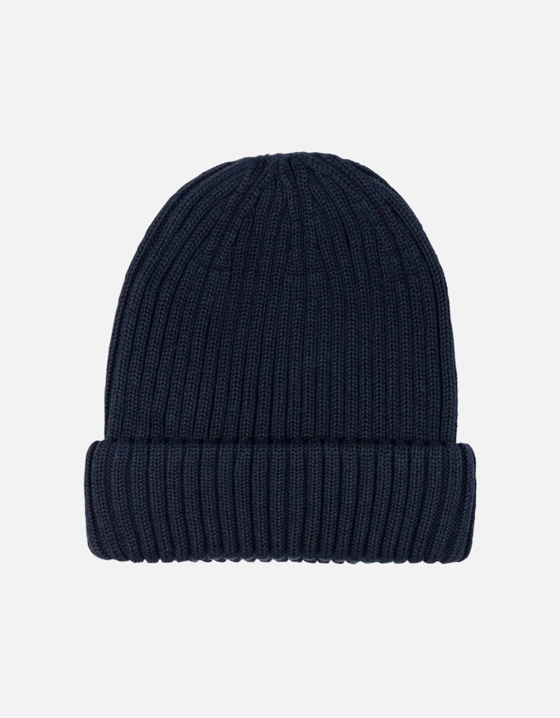 Merino Wool Ribbed Beanie Navy