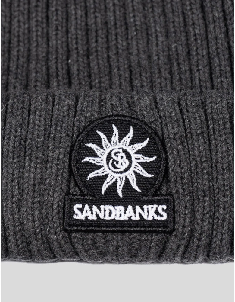 Merino Wool Ribbed Beanie Anthracite