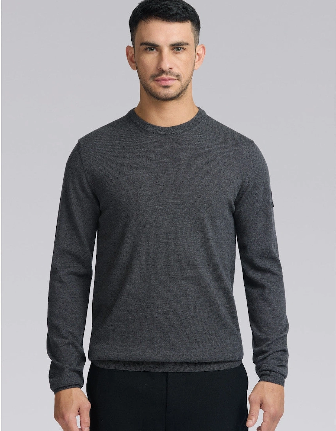 Merino Crew Neck Jumper Anthracite