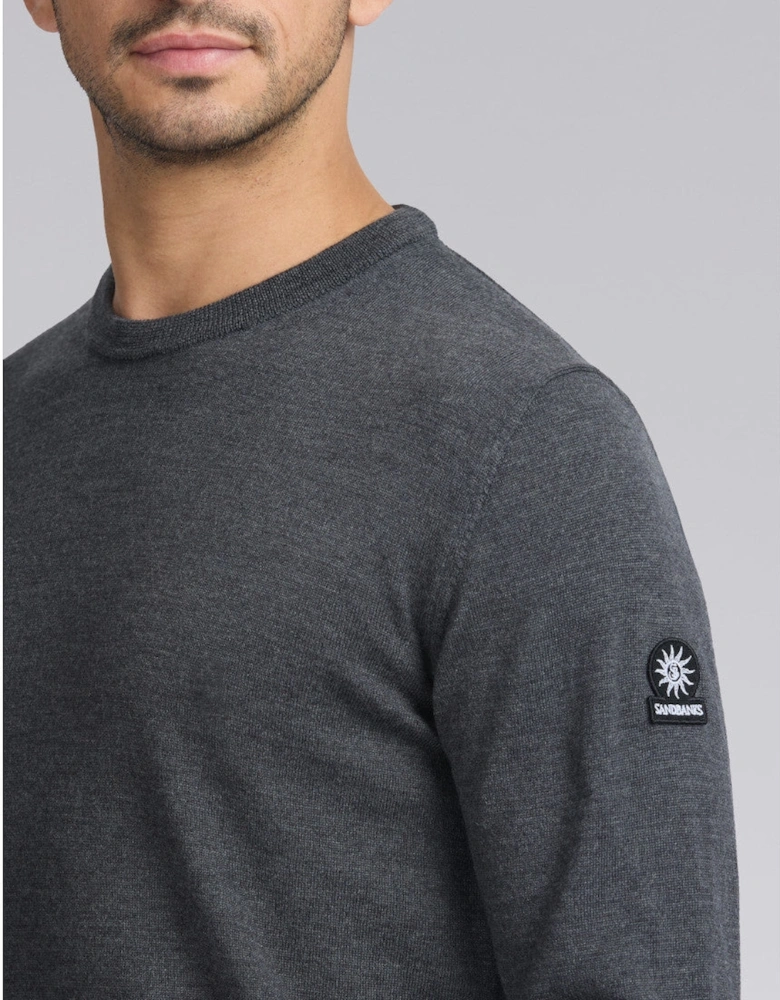 Merino Crew Neck Jumper Anthracite