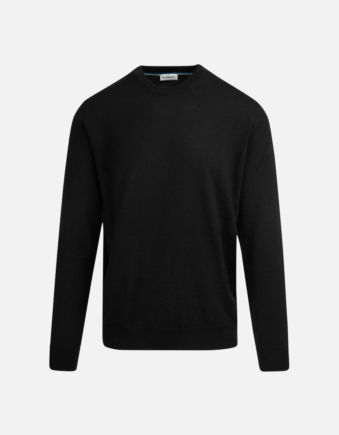 Merino Crew Neck Jumper Black, 4 of 3