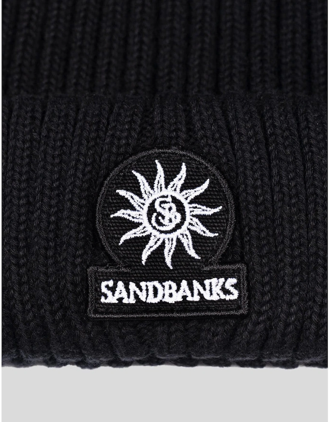 Merino Wool Ribbed Beanie Black