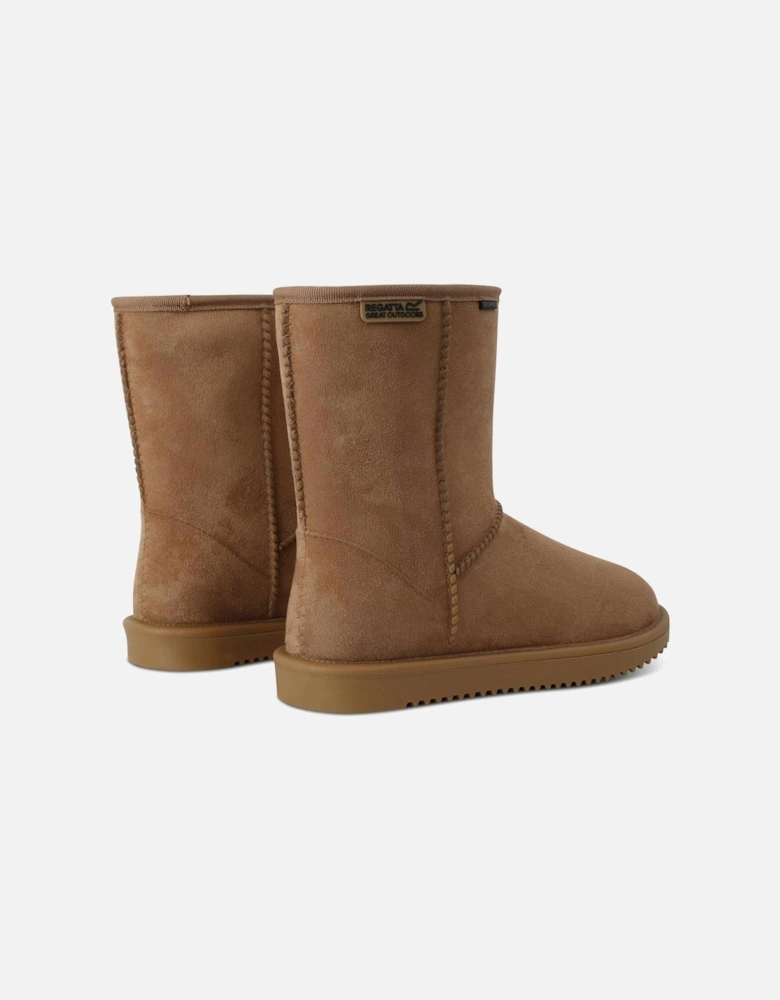 Womens Snow Boots Risley Mid Waterproof Slip On tan UK Size