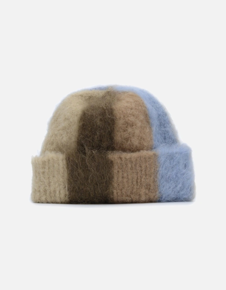 Striped Beanie Blue