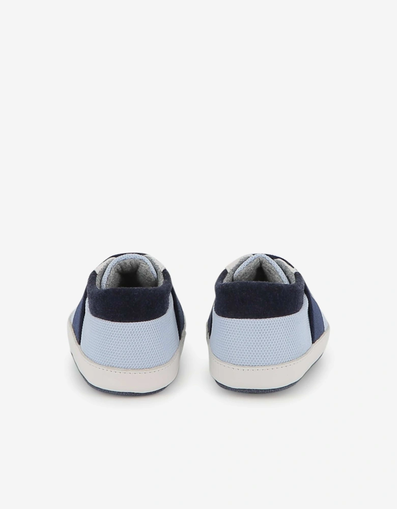 BOSS Baby Boys Leather Logo Pre-Walkers in Navy
