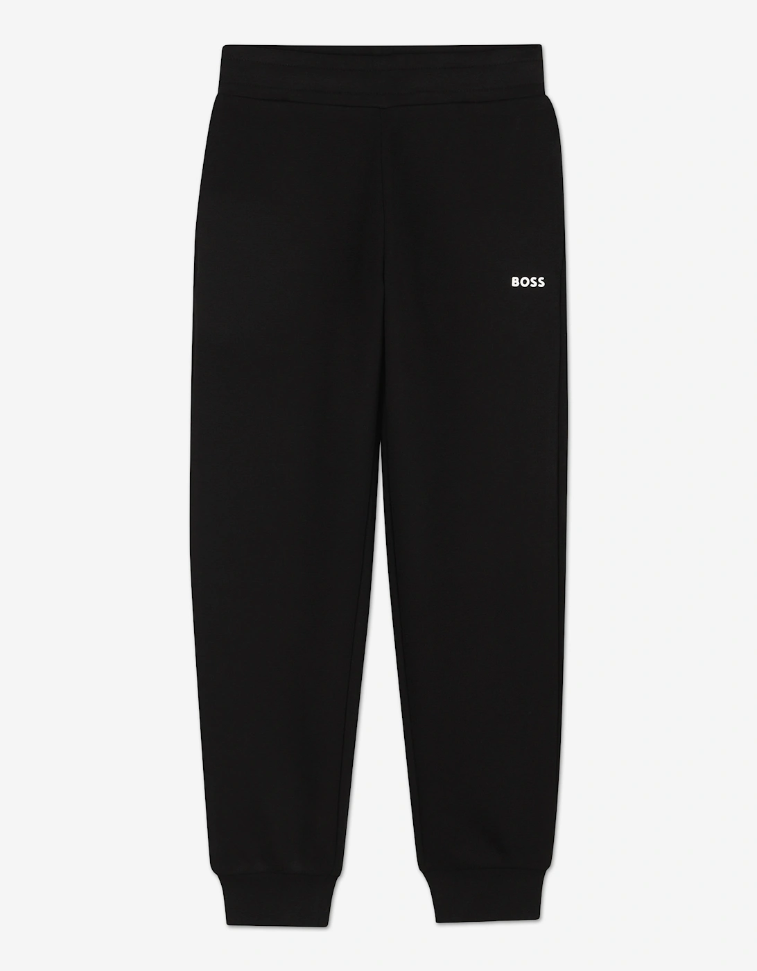 BOSS Boys Logo Print Joggers in Black, 5 of 4