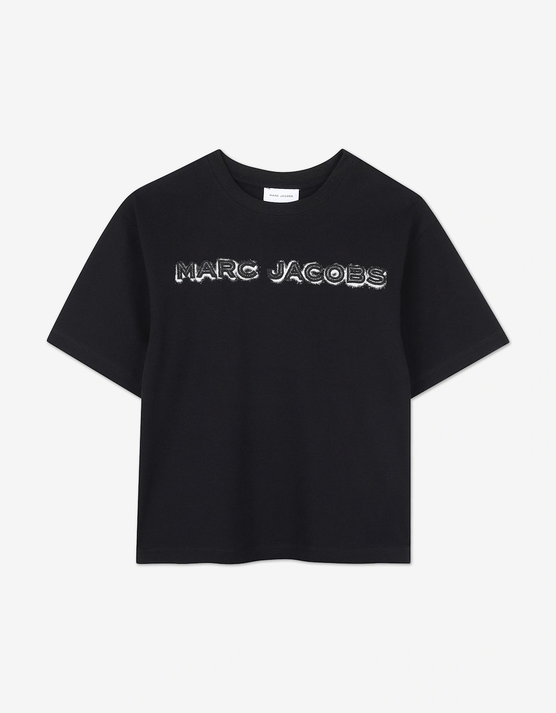 Boys Embroidered Logo T-Shirt in Black, 4 of 3