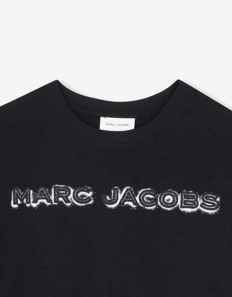 Boys Embroidered Logo T-Shirt in Black