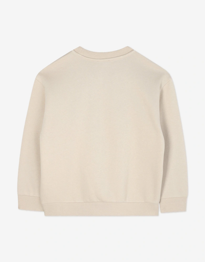 Boys Lucky Tiger Sweatshirt in Ivory