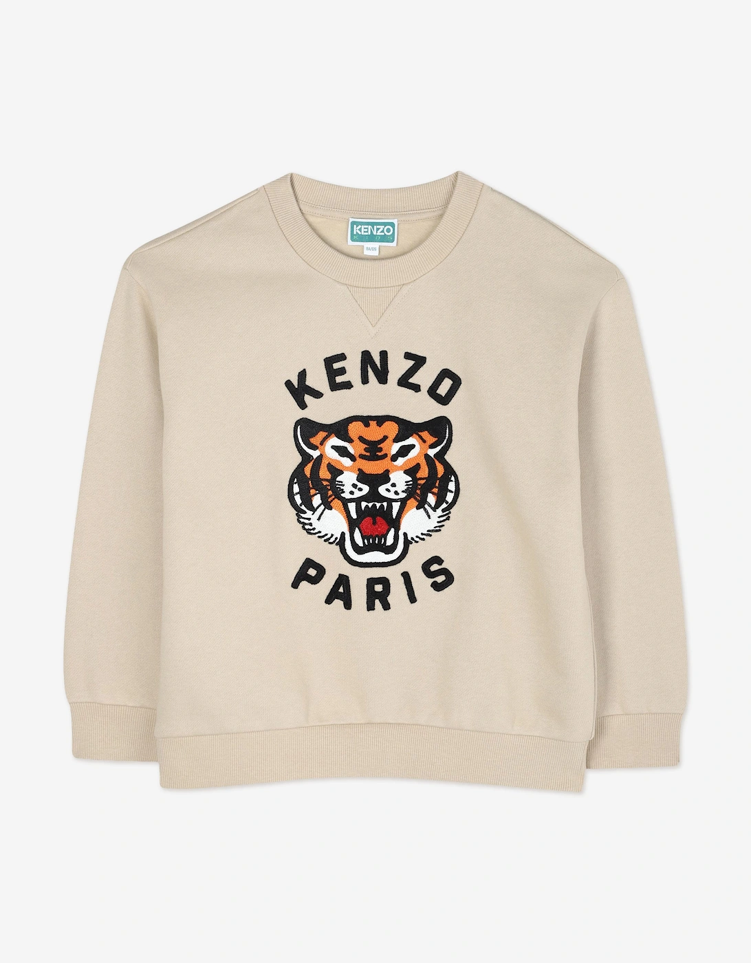 Kenzo Boys Cream 'S Lucky Tiger Sweatshirt In Ivory  10 Years Size 10 Yrs Kids