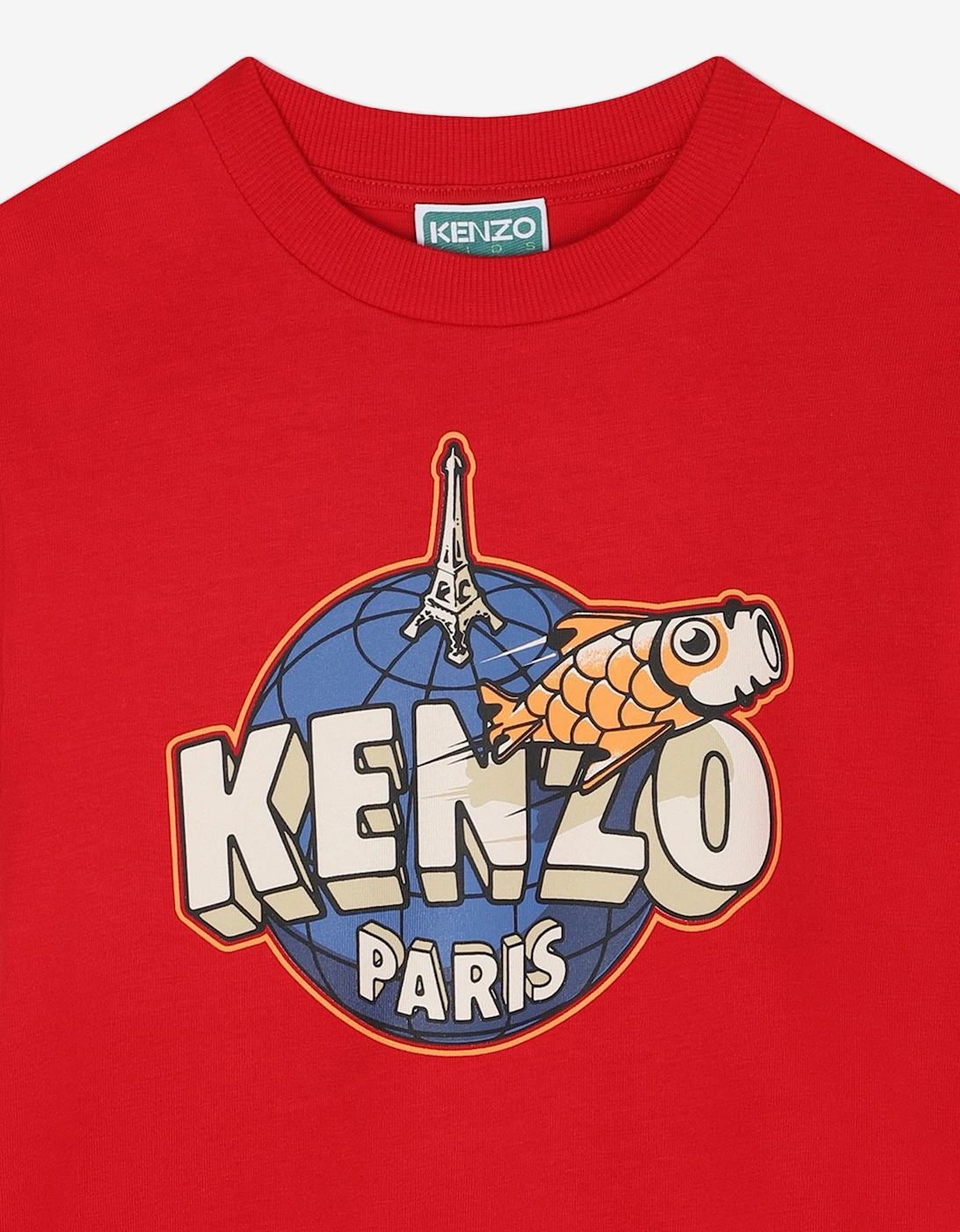 Boys Logo Print T-Shirt in Red