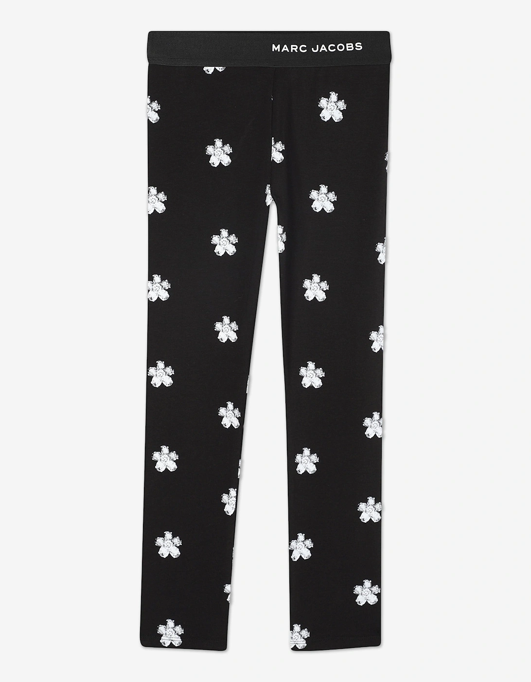 MARC JACOBS Girls Daisy Print Leggings in Black, 5 of 4
