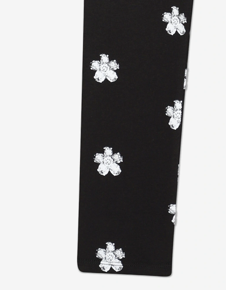 MARC JACOBS Girls Daisy Print Leggings in Black