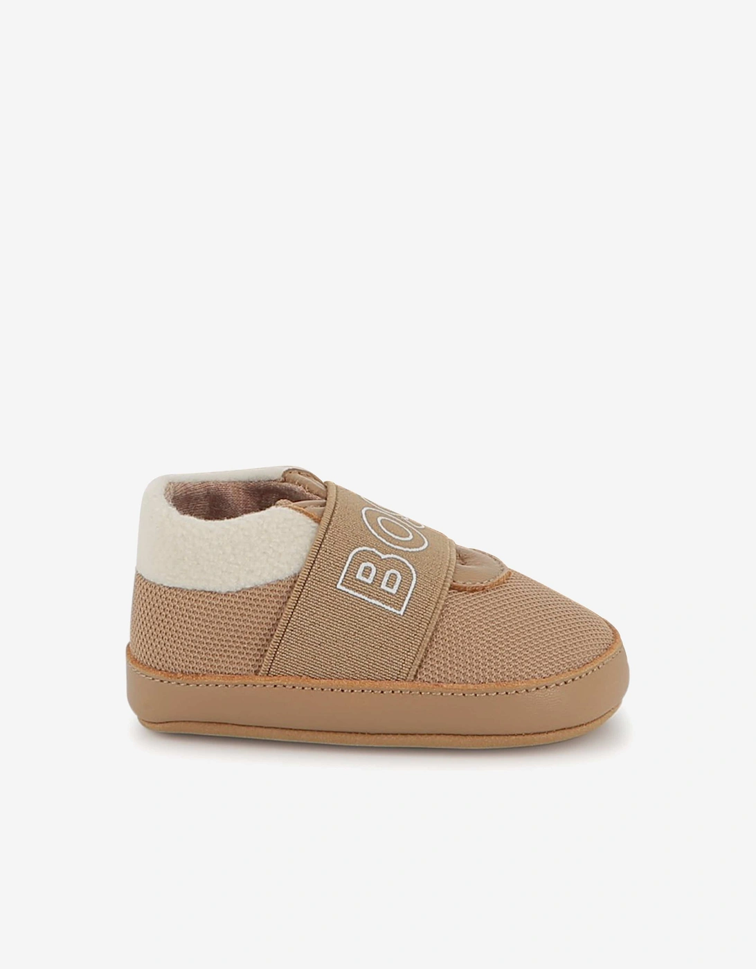 BOSS Baby Leather Logo Pre-Walkers in Brown, 7 of 6