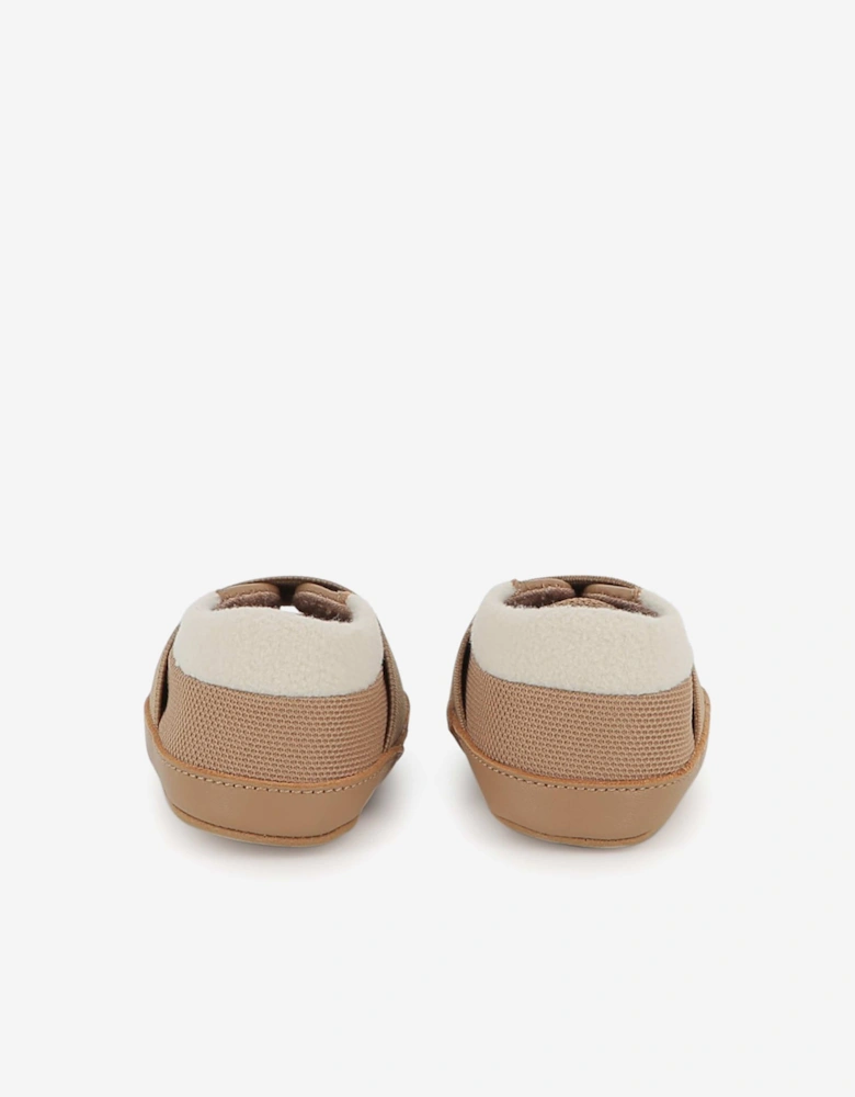 BOSS Baby Leather Logo Pre-Walkers in Brown