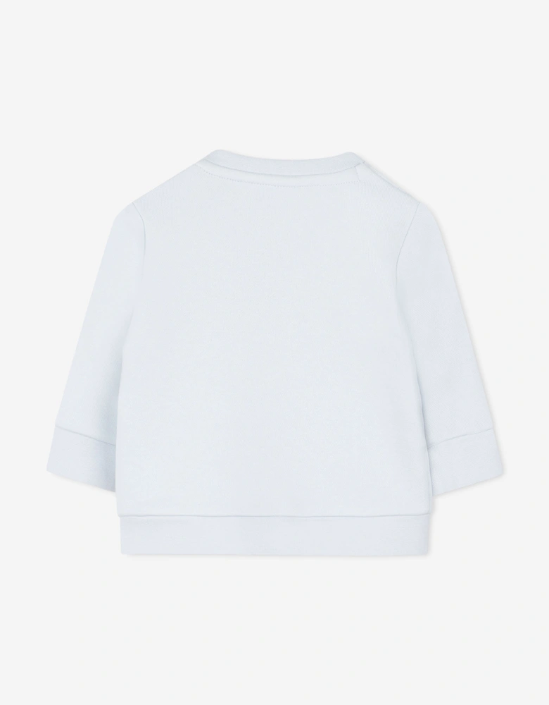 BOSS Baby Boys Embroidered Logo Sweatshirt in Blue