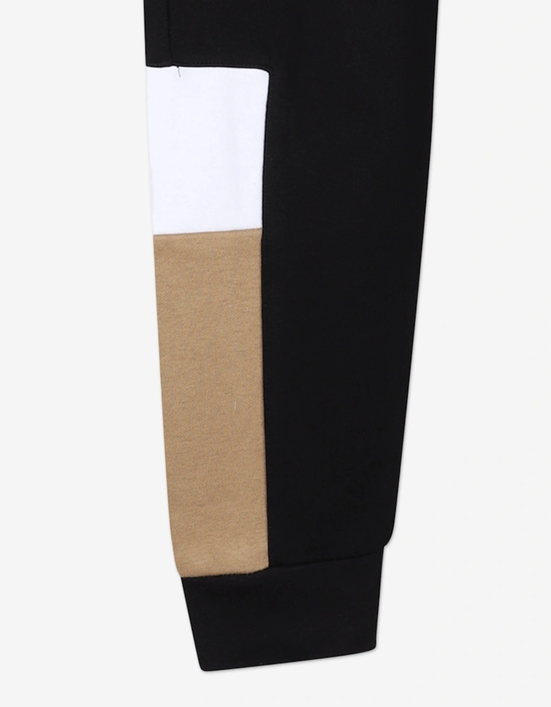 BOSS Boys Logo Print Joggers in Black