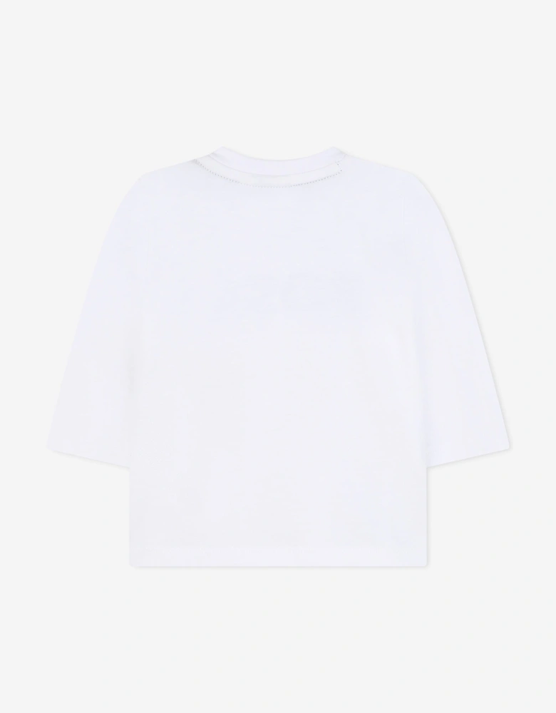 BOSS Baby Boys Long Sleeve Logo T-Shirt in White