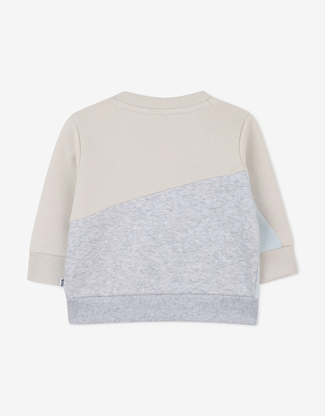 BOSS Baby Boys Contrast Sweatshirt in Ivory