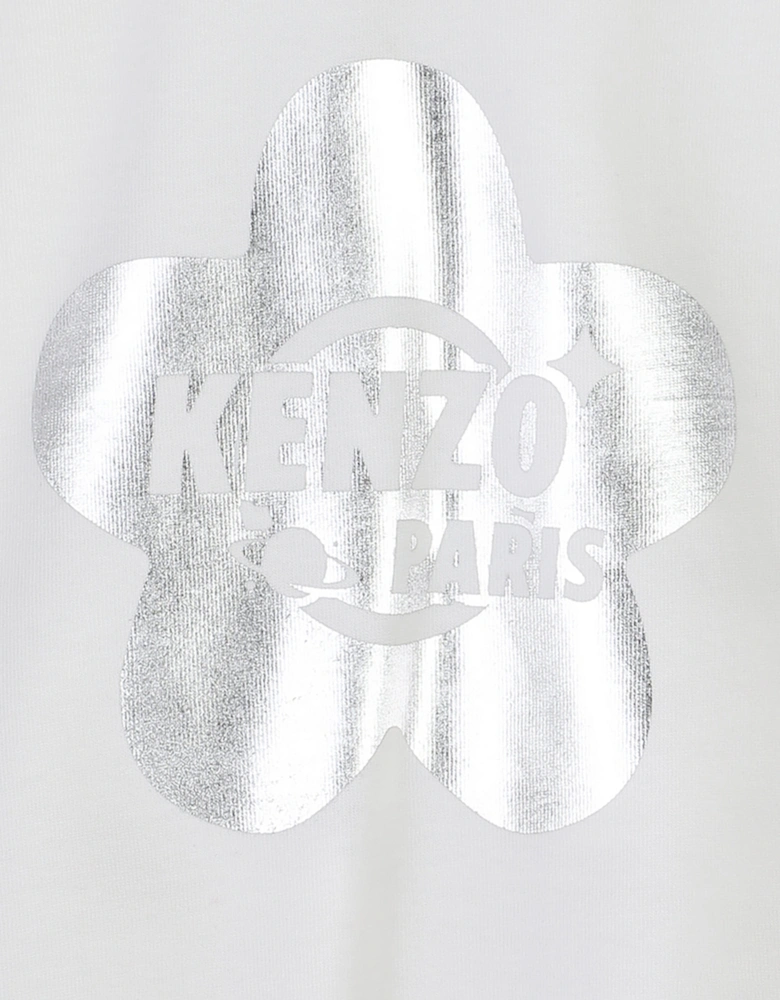 Baby Girls Long Sleeve Logo T-Shirt in Ivory