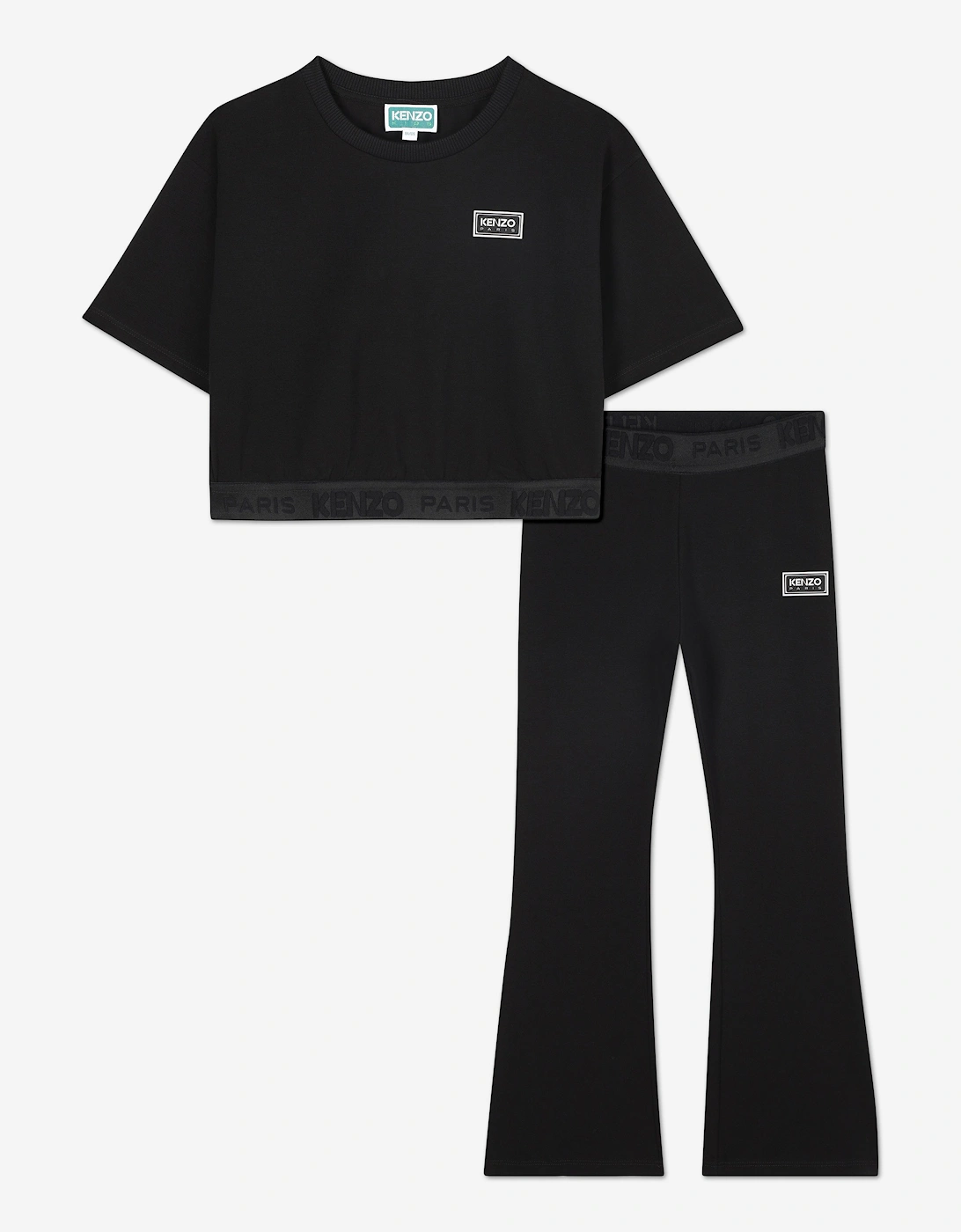 Girl's KENZO Girls T-Shirt and Pants Set in Navy - Blue - Size: 10 years