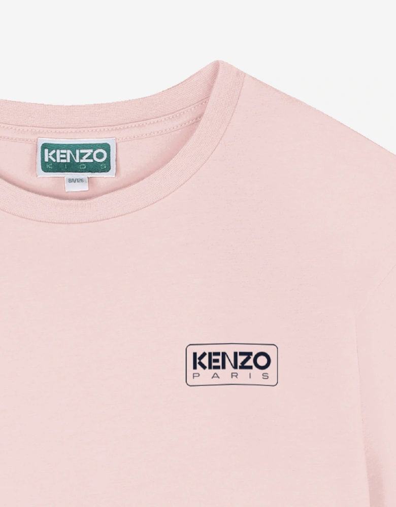 Girls Logo Print T-Shirt in Pink