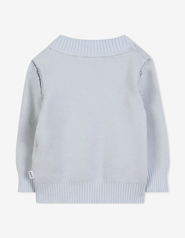 BOSS Baby Boys Monogram Jumper in Blue