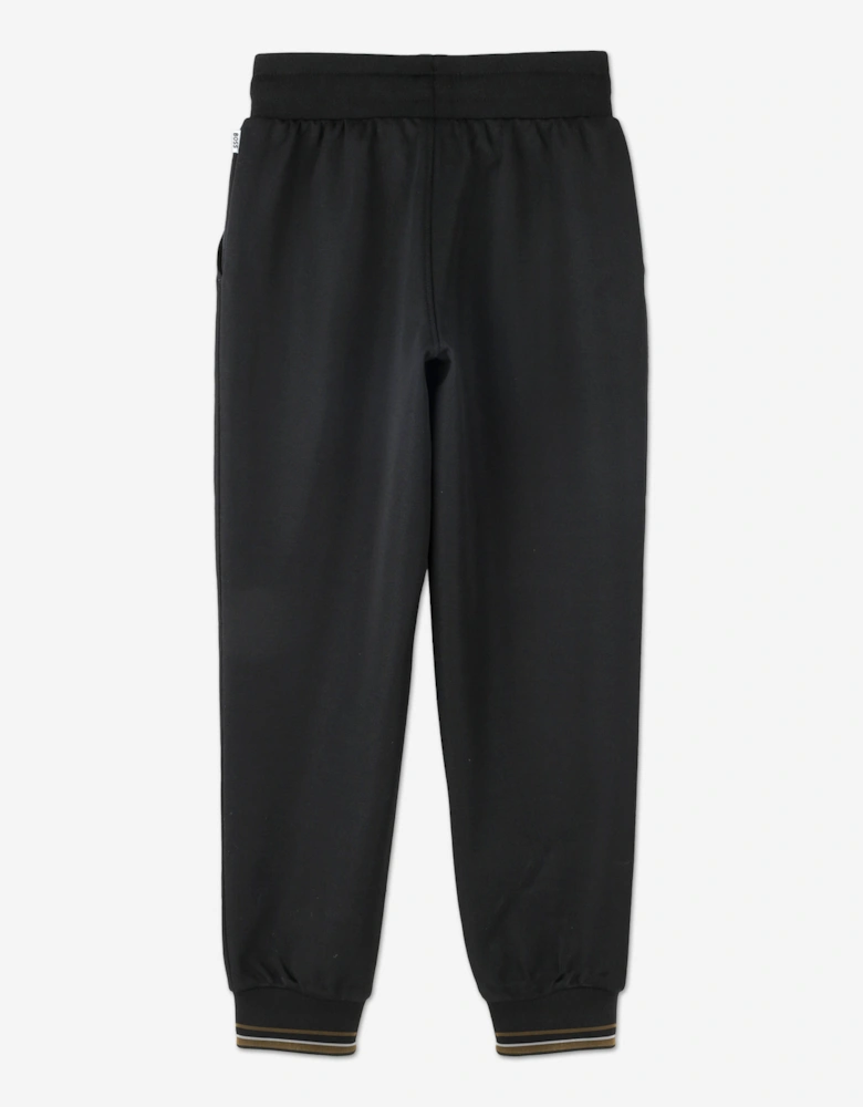 BOSS Boys Logo Print Joggers in Black