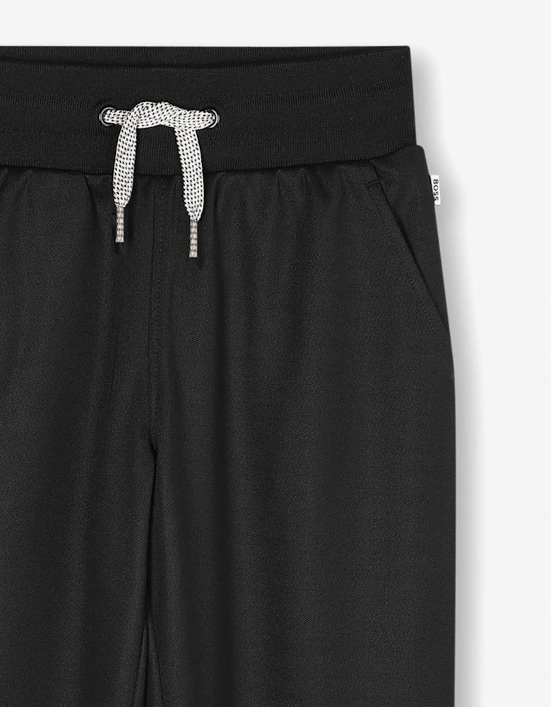 BOSS Boys Logo Print Joggers in Black