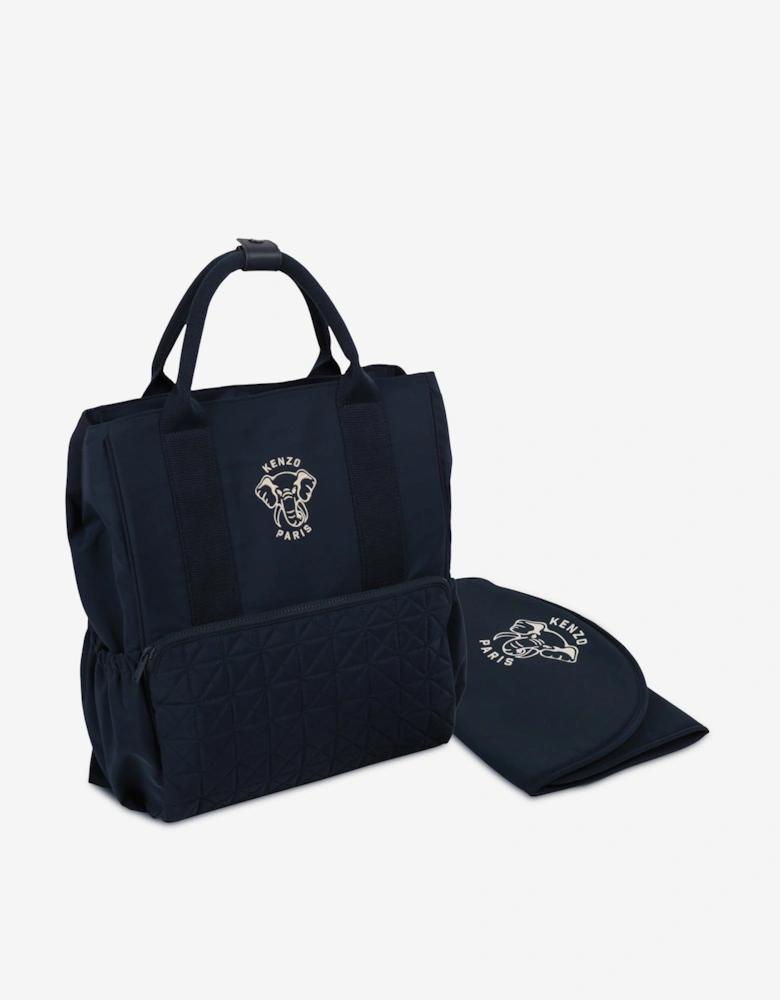 Baby Elephant Changing Backpack in Navy (40cm)